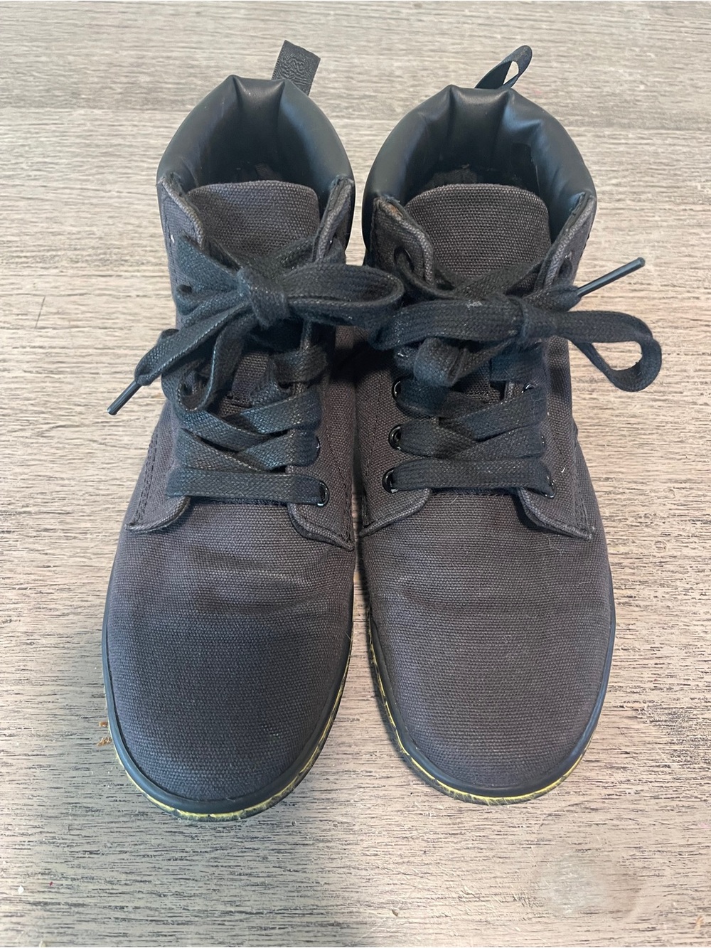 Dr. Martens Maelly BLACK Canvas Lace Up Ankle Boots Size 6